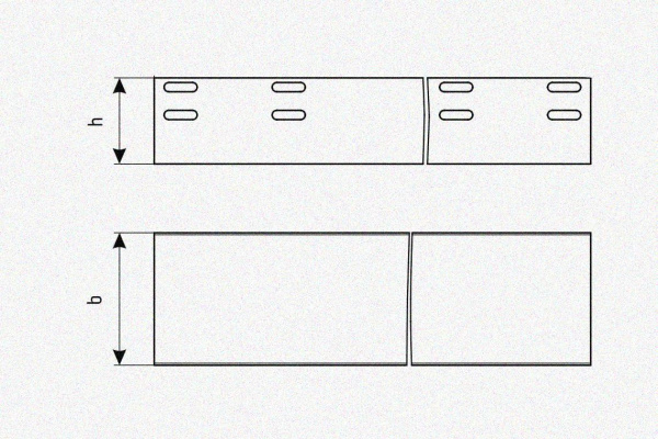 Лоток глухой ЛМГ 400х50х2000 У3, окрашенный, S1,5