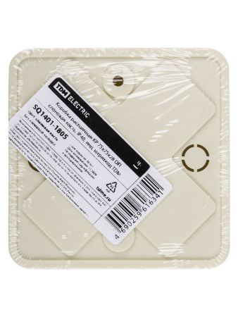 Коробка распаячная КР 75х75х28 ОП, сл. кость, IP40, инд. штрихкод TDM