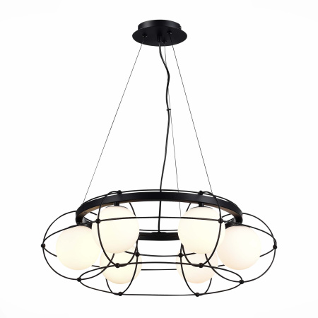 Люстра подвесная Черный/Опал G9 6*5Вт SL1189.403.06 ST LUCE