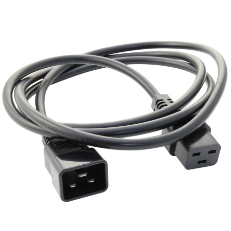 Кабель питания ДКС, IEC 60320 С19 - IEC 60320 C20, 2 м, сечение 3 x 2,5мм DKC