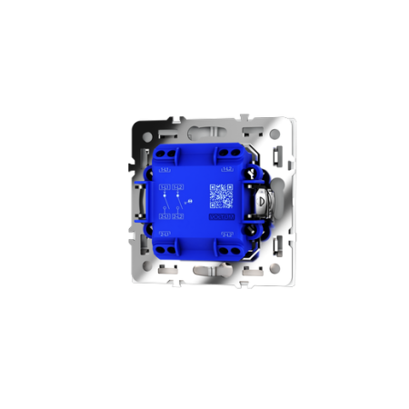 Выключатель встраиваемый Voltum S70 двухклавишный с подсветкой 10А, (белый матовый)