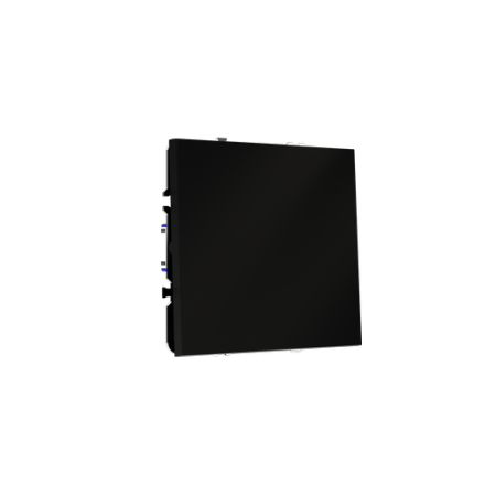 Проходной переключатель встраиваемый Voltum S70 одноклавишный 10А, (черный матовый)