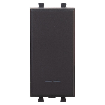 Выключатель модульный, "Avanti", "Черный матовый", 1 модуль DKC