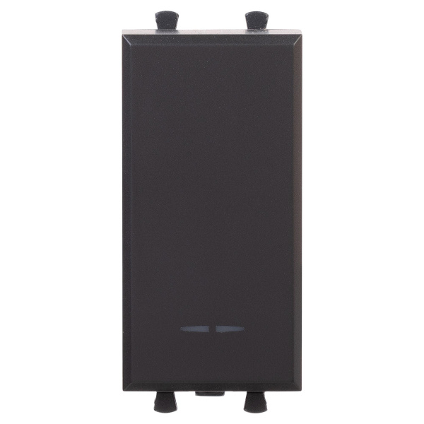 Выключатель модульный, "Avanti", "Черный матовый", 1 модуль DKC