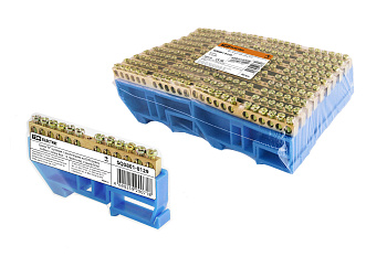 Шина "N" нулевая с изолятором на DIN-рейку 6x9мм стойка бол. 12 групп инд. стикер TDM