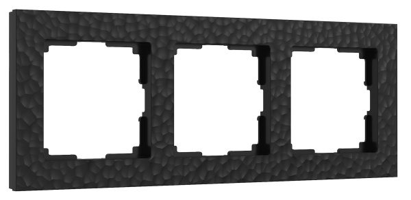 Hammer Рамка универсальная 3 пост . Черный IP20 Werkel