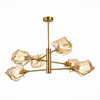 Люстра потолочная Латунь/Янтарный E14 6*40Вт SL1175.302.06 ST LUCE