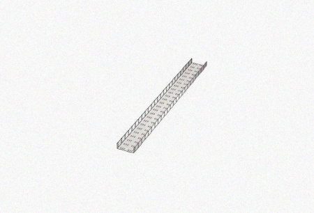 Лоток замковый перфорированный ЛМЗ 300х50х3000 УТ1,5, горячее цинкование, S0,8