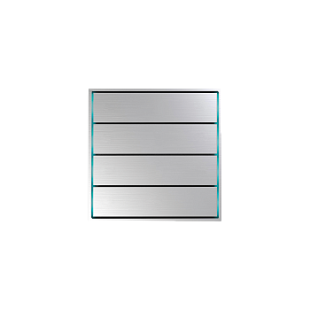 Donel Сенсорный кнопочный модуль KNX, 4 группы, глянцевое серебро. Серия устройств: DKNX