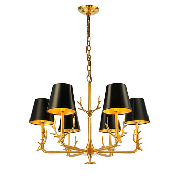 Люстра подвесная Латунь/Черный, Золотистый E14 6*40Вт SL1123.203.06 ST LUCE