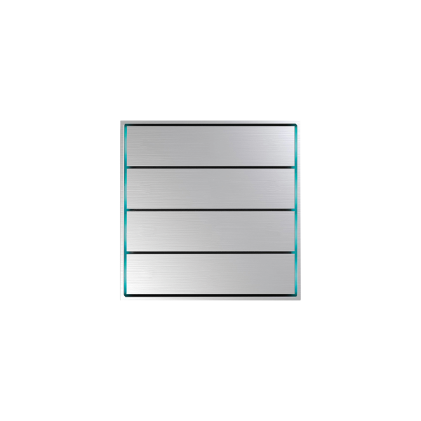 Donel Сенсорный кнопочный модуль KNX, 4 группы, глянцевое серебро. Серия устройств: DKNX