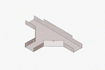 Лоток тройниковый замковый глухой ОТЗГ 100х110 УТ1,5, горячее цинкование, S1,5