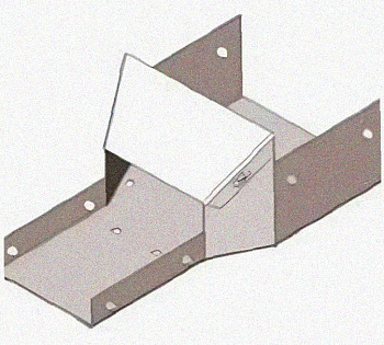 Лоток переходной замковый ЛПЗ 100х65-50х50 УХЛ1, горячее цинкование, S1,5