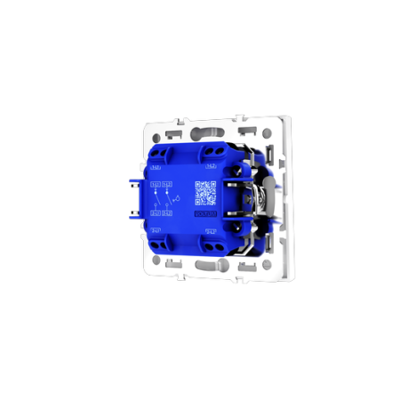 Выключатель с самовозвратом встраиваемый Voltum S70 двухклавишный 10А, (белый глянцевый)