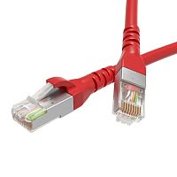 Патч-корд экранированный CAT5E F/UTP 4х2, LSZH, красный, 0.5м DKC