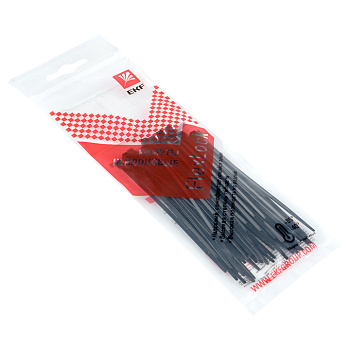Хомут P6,6 стандартный (ч), 2,5x100 (50шт) FlexLock PROxima EKF
