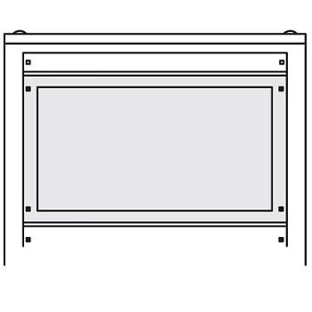 Секционная панель, углублённая, В=400мм, Ш=800мм DKC