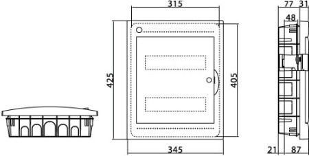 ЩРв-П-24, IP41, белый, с усиленным клеммным блоком 2х87308 DKC