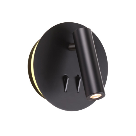 Наст-й св-к с лампой д/чтения с выкл LED 9W 3000K 220V BEAM черн/металл ODEON LIGHT