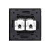 Розетка КОМП RJ-45 двойная Черная Livolo