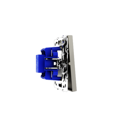 Перекрестный переключатель встраиваемый Voltum S70 одноклавишный 10А, (шелк)
