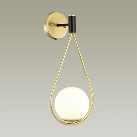 Бра с выкл.E14 1*40W FLARI золтой/черный/белый ODEON LIGHT