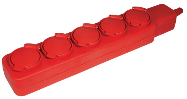 Удлинитель У05В 5 мест с защитными крышками IP44 2P+PE/5м 3х1мм2 16А/250В IEK