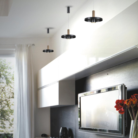 Св-к св/д накл.,провод 2м IP20 LED 4000K 15W 220V бронза светлая/черный ALBA C NOVOTECH