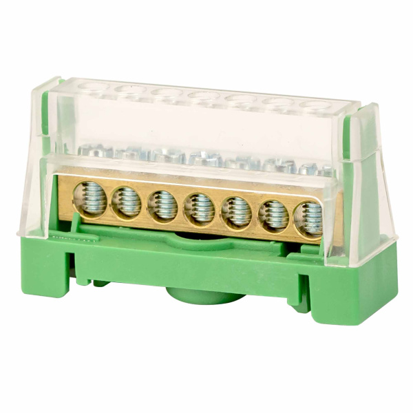 Клеммная колодка соединительная 1р 11х5,3мм. цвет зелёный DKC