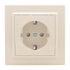 Минск Розетка 1-мест, СП с/з 16А бежевый с защ, штор, EKF