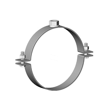 Хомут для неподвижной опоры без изоляции 1'' (31-35), 30х3,0 мм, М20, гальван. цинк Ostec