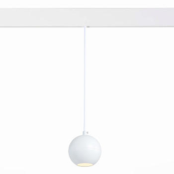 Магнитный трековый светильник подвесной Белый LED 1*12Вт 3000К 750Lm Ra>80 36° IP20 D100xH92 48В ST354.533.12 ST LUCE