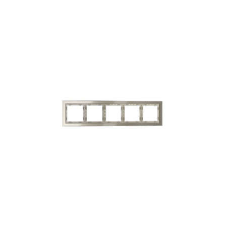 Рамка стеклянная Voltum S70 на 5 постов, (шелк, стекло)