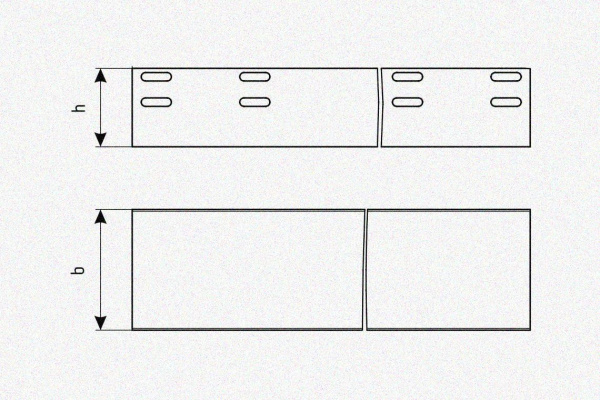 Лоток глухой ЛМГ 600х65х2000 У3, окрашенный, S1,5