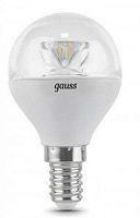 Лампа св/д шар G45 4W Е14 2700К Прозрачный GAUSS