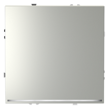 Проходной переключатель встраиваемый Voltum S70 одноклавишный с подсветкой 10А, (сталь)