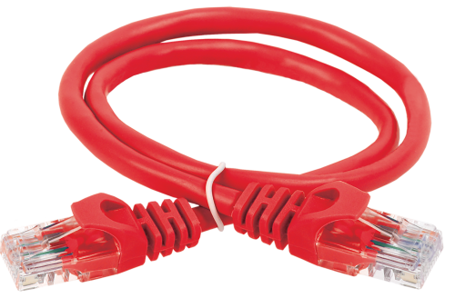 ITK Коммутационный шнур (патч-корд) кат.5E UTP PVC 15м красный