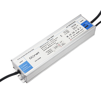 Donel, 250Вт,DC24В,10.41А, IP67, 290*73*45мм,блок питания DALI,с функцией Push-Dim, PFC >0.95, серия:DN8HF