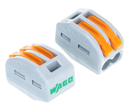 Клемма (2х0,2-4мм2 с рычажком) (100шт) Wago