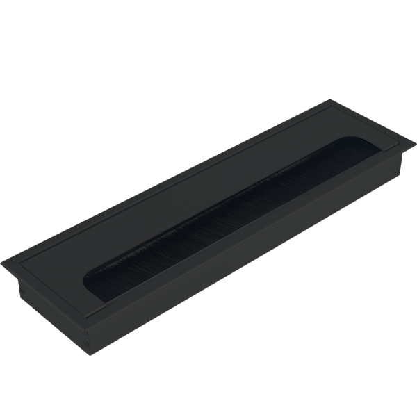 Donel Кабельный громмет (лючок) в стол, 280*80мм, цвет: черный