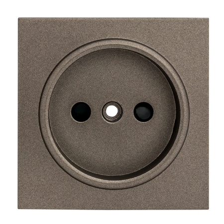 Валенсия Лицевая панель розетки 1-местной б/з 10 А графит с защ, штор, EKF