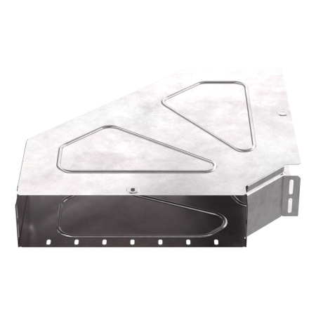 Угол горизонтальный 90 градусов с крышкой Стандарт 400х100 Промрукав Угол горизонтальный 90 градусов с крышкой Стандарт 400х100 Промрукав