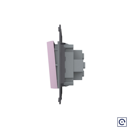 Одноклавишная механическая кнопка (звонок), цвет розовый (механизм) Livolo