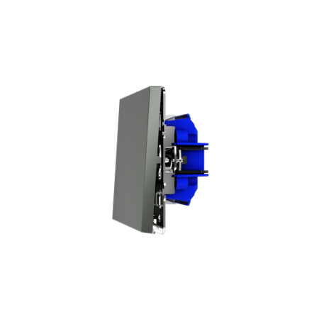 Проходной переключатель встраиваемый Voltum S70 одноклавишный 10А, (титан)