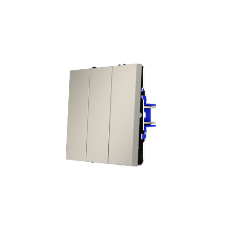 Выключатель встраиваемый Voltum S70 трехклавишный 10А, (кашемир)