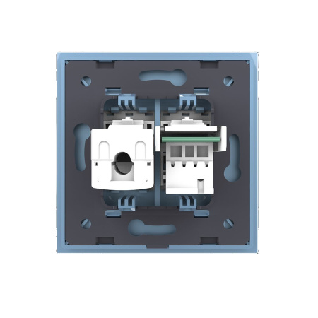 Розетка ТЛФ/КОМП RJ-45 Синяя Livolo