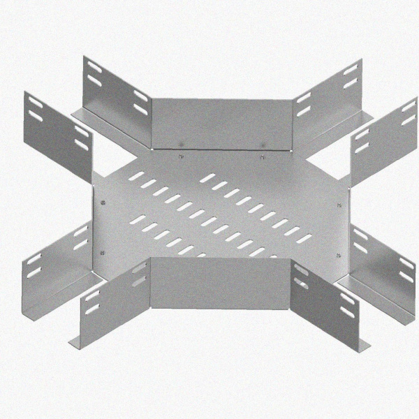 Лоток крестообразный перфорированный КМ 300х80 УХЛ1, горячее цинкование, S1,5