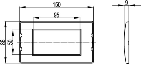 Рамка на 4 модуля, белая, RAL9010 DKC