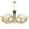 Люстра E14 7*40W VENTAGLIO золотой/чёрный/стекло ODEON LIGHT