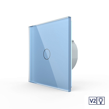 Сенсорный диммер версия 2, 1 клавиша 1 пост Синий Livolo